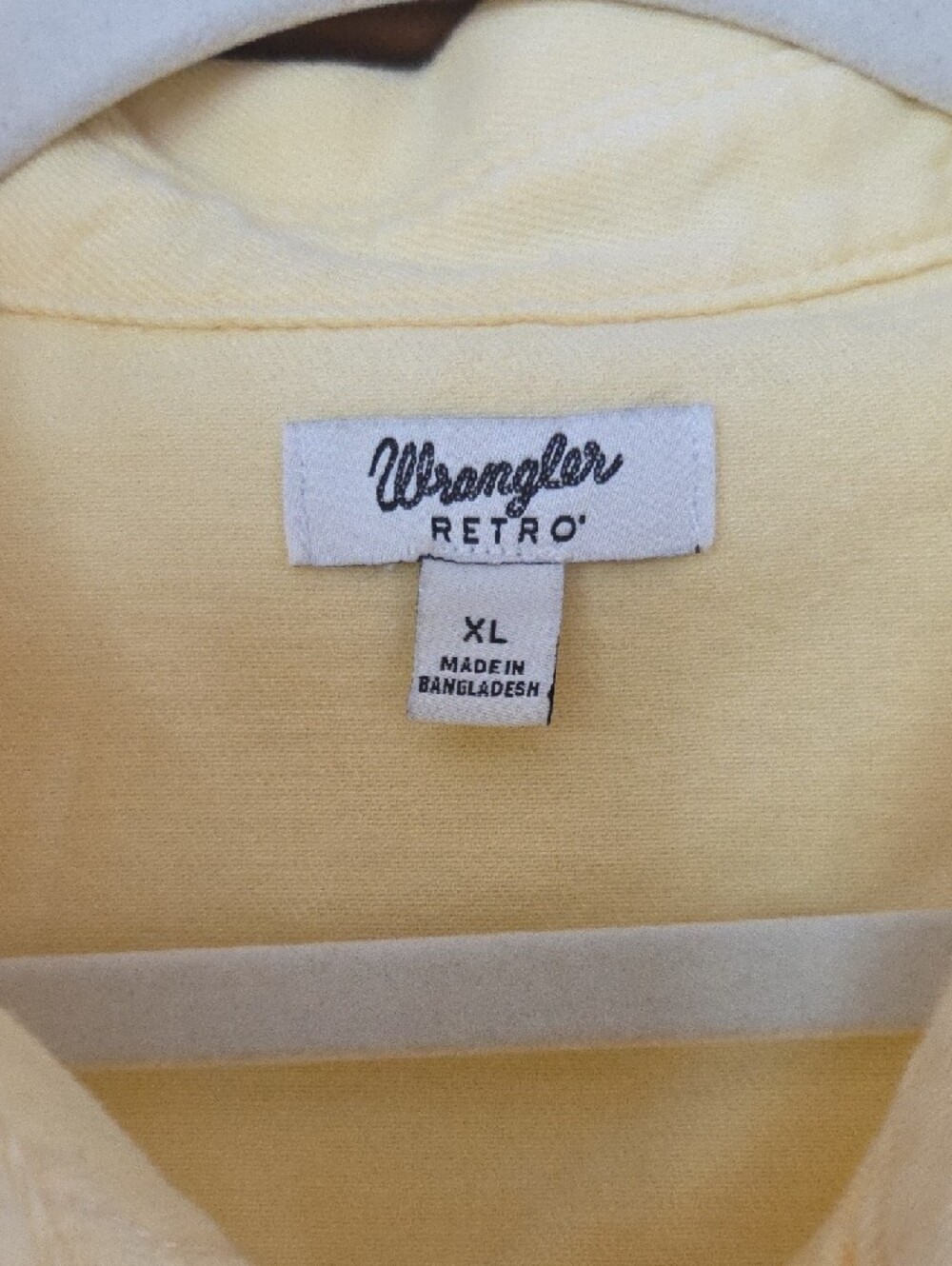 Wrangler Retro Pale Yellow Western Snap Shirt - Picture 2 of 6